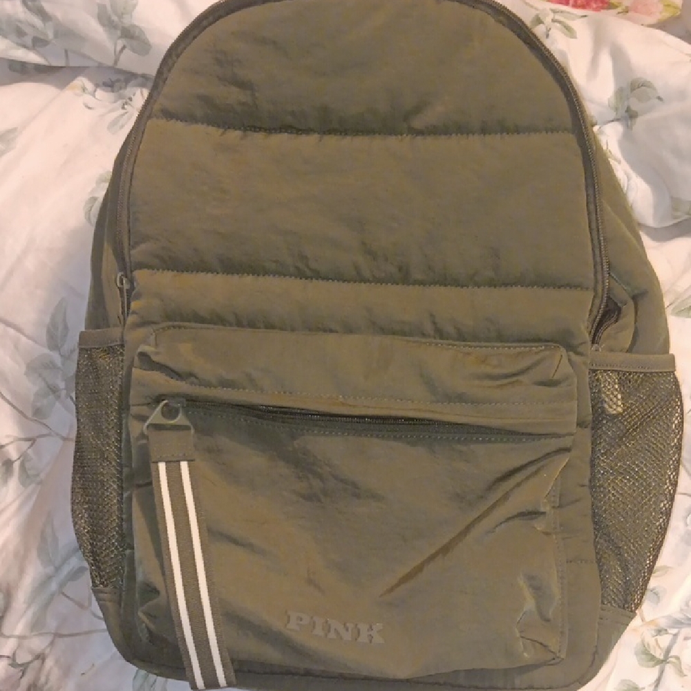 PINK Victoria's Secret Khaki Backpack